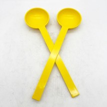 Dansk Vintage Yellow Plastic Serving Spoons Salad - £19.80 GBP