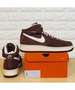 Nike Mens Size 13 Air Force 1 Mid 07 QS Chocolate Cream Brown DM0107-200 - £160.24 GBP