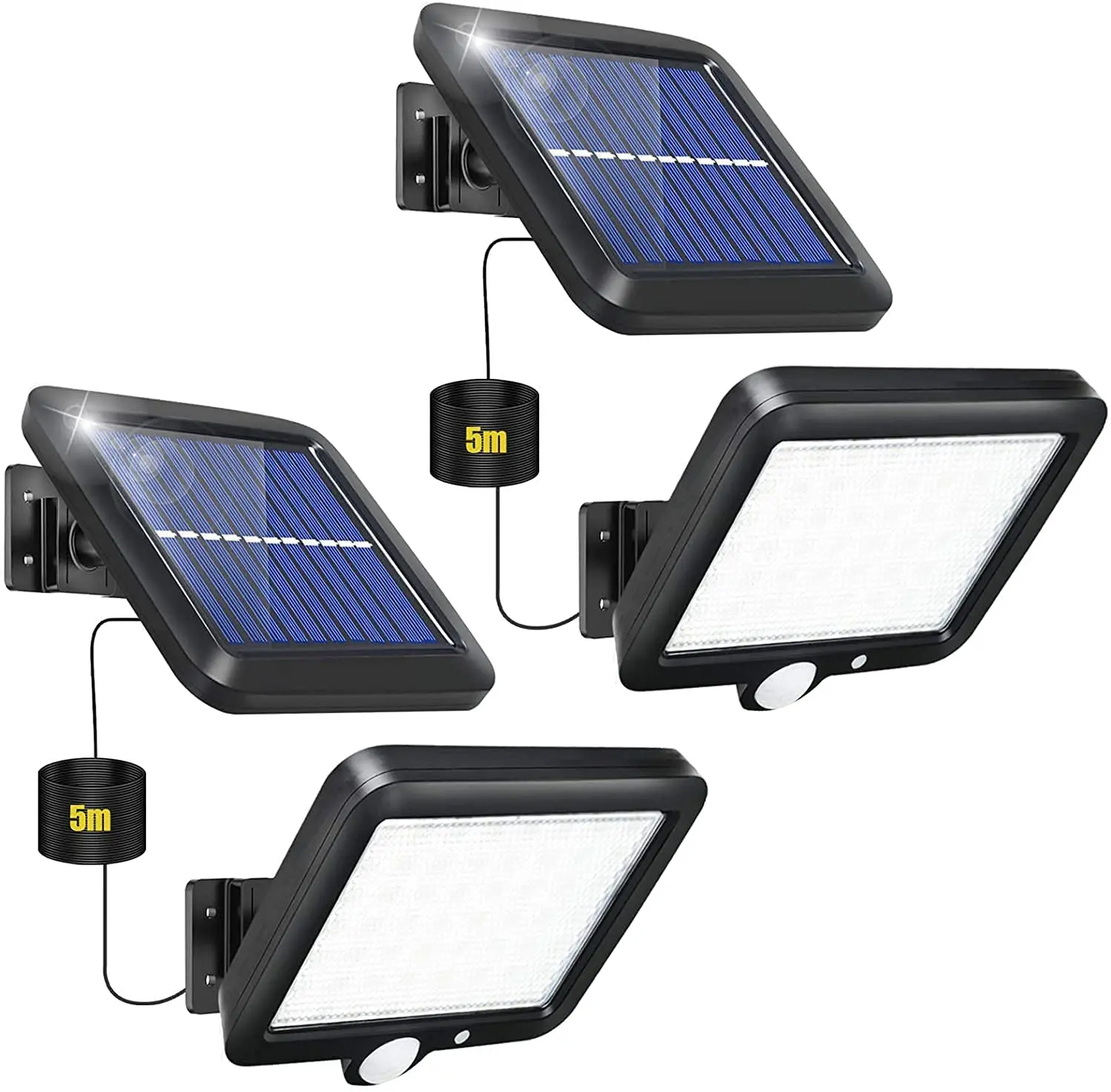 Solar Power Wall Light Outdoor Motion Sensor Lighting 56LED Security Night Light - £80.68 GBP