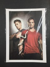 Supernatural Dean and Sam Winchester w/Snake Art Print Poster Picture 9&quot; x 12&quot; - £11.06 GBP