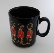 London England Souvenior Coffee Mug Cup Buckingham Guards Black and Red  - £10.27 GBP