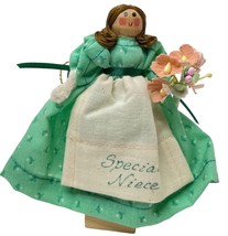 Vintage Clothespin Doll “Niece” Artist Nancy Bagian Cranston RI Signed 1995 - £27.65 GBP