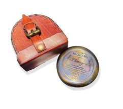 Poem Pocket Compass with to My Husband - I Love You Engraved II (Antique... - £35.83 GBP