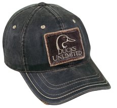 Mossy Oak Ducks Unlimited Frayed Patch on Weathered Cotton Cap, Dark Brown - £23.46 GBP