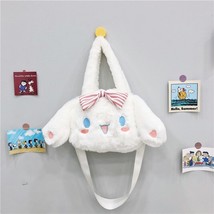 Sanrioe Shoulder Bags Kawaii Plush Cinnamoroll Melody Kuromi Women Tote Handbags - £16.24 GBP