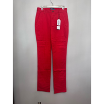 Pennington &amp; Bailes Mens Chino Pants Red Pockets Cotton Raw Hem Zip 30x3... - $27.73