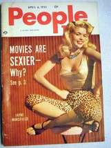 People Today Magazine April 6, 1955 Jane Mansfield Milwaukee Braves Arlene Avril - £11.73 GBP