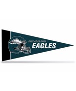 Philadelphia Eagles NFL Felt Mini Pennant 4&quot; x 9&quot; Banner Flag Souvenir NEW - £2.91 GBP