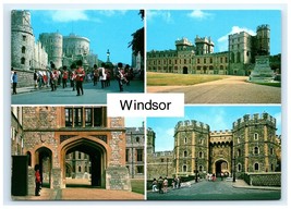 Windsor Castle Berkshire England Exterior Views Postcard - $7.00
