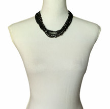 Beaded Choker Necklace Multi Strand Black Premier Designs - £10.07 GBP