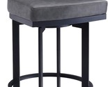 Natalie Bar Stool, 26&quot; Counter Height, Gray and Black - $400.99