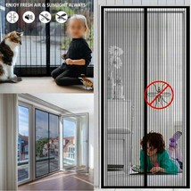Hands-Free Magnetic Screen Door Mesh Net Block Mosquito Fly Insect Bug Curtain - £14.38 GBP