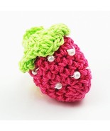 Bluemoona 20 PCS - Big Crochet Sewing Embellishment Strawberry (Rose Pink) - $7.99
