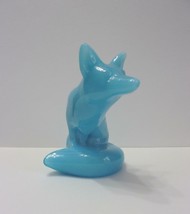 Fenton Glass Robin&#39;s Egg Blue Fox Figurine Mosser Made In USA - £64.28 GBP