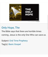 THE ONLY HOPE | JACK T CHICK | GOSPEL BIBLE TRACK - £3.45 GBP