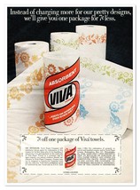 Viva Towels 7 Cent Store Coupon Vintage 1973 Full-Page Magazine Ad - £7.59 GBP