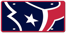 Houston Texans License Plate Acrylic Mega Style - $986.61 MXN