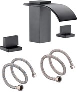 S7930Ss-60 (24 Inch) 3 Hole Waterfall Black Roman Tub Faucet Connector F... - £127.86 GBP