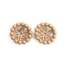 Beaded Halo Earring Jackets Enhancers 14K Pink Rose Gold for 2.00 CTW Studs - £315.74 GBP