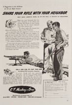 1942 Print Ad Mossberg .22 Type Military Sporting Rifle Share with Neighbor WW2 - £17.92 GBP