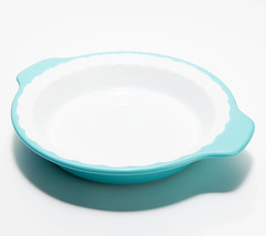 KitchenAid 9&quot; Round Casserole Or Deep Dish Pie Plate Blue / White. - £17.42 GBP