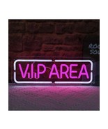 15”x5.2” Pink VIP Area Neon Signs USB Power Bar Hotel Cafe Room Wall Decor - $54.14 CAD