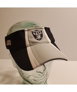 NFL Raiders Reebok Silver &amp; Gray Sun Visor Hat. Size adjustable  - £15.72 GBP