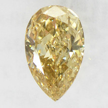 Pear Shape Diamond Fancy Yellowish Brown Loose 0.72 Carat VS2 IGI Certificate - £652.53 GBP