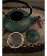 Cast Iron Tea Kettle Japanese Style Looking With Stainless Steel Straine... - $33.11