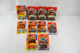 Matchbox Chevy Ford Volkswagen TV News Vans Lot of 10 Diecast Cars New On Card - $58.04