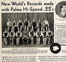 1931 Remington University Vermont Women&#39;s Rifle Team Advertisement Guns ... - $49.99