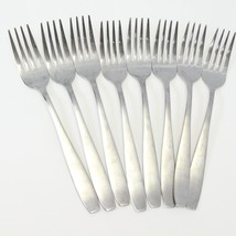 Pfaltzgraff Astor Satin Salad Forks 7&quot; Stainless Lot of 8 - £61.66 GBP