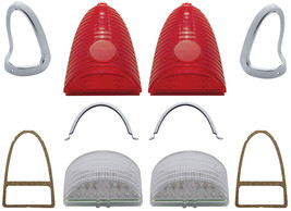 1955 Chevy Belair 210 150 Nomad Complete Led Taillight Assembly Set - £223.86 GBP
