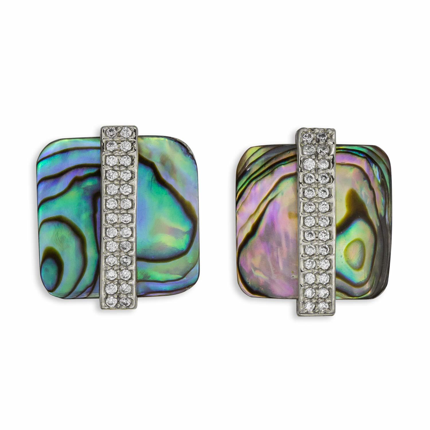 Abalone Square Earrings - $14.99