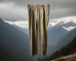 NWOT Eddie Bauer Pleated Cuffed Trousers 100% Cotton Pants Mens Tall 36 Tan - $19.75
