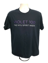 2014 NYU Spirit Week Violet 100 Adult Large Black TShirt - £15.61 GBP