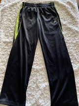 Russell Athletics Boys Black Neon Yellow Athletic Pants Pockets Large 10-12 - $9.31