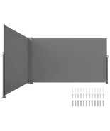 Retractable Side Awning, 71&#39;&#39;x 236&#39;&#39; Full Aluminum Rust-Proof Patio Suns... - $294.43 CAD
