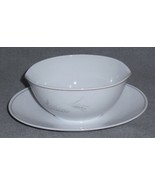 Noritake China WINDRIFT PATTERN Gravy Boat w/Attached Underplate - £15.50 GBP