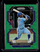 2022 Panini Prizm Green Refractor Yonny Hernandez RC Texas Rangers #21 - $1.90