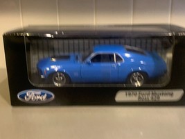 1970 FORD MUSTANG BOSS 429 BLUE 1/24 SCALE DIECAST CAR BY MOTOR MAX - £18.87 GBP