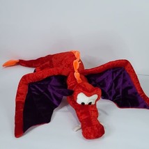 Dragon Serpent Classic Toy Company Plush Stuffed Animal 25&quot; Long Purple Red - £23.73 GBP