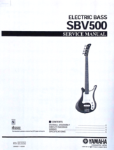 Yamaha SBV500 Electric Bass Guitar Service Manual and Parts List Booklet. - £7.74 GBP