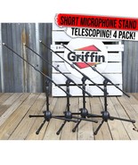 4 PACK - GRIFFIN Low Profile Microphone Stand | Short Tripod Mic Stand M... - $106.84