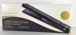 Hot Tools Pro Artist Black Gold Collection 1&quot; Ionic Salon Flat Iron NIB - £33.63 GBP