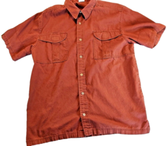 Columbia Sportswear Men&#39;s Button Down Short Sleeve Shirt Metal Buttons SZ L - £10.94 GBP