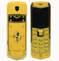 MAFAM a8 English Arabic key gold dual sim Bluetooth luxury metal mobile phone 2g - $88.80