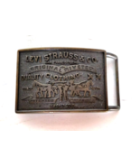 Levi Strauss &amp; Co. Brass Belt Buckle Fits 1 1/2&quot; Wide Belts - Vintage - $39.99