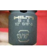 New HIlti 314674 Impact socket 1/2&quot;-13/16&quot; shallow anchor 6 point - £7.79 GBP