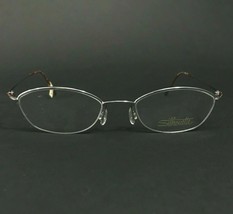 Silhouette M6519 /40 V6051 Eyeglasses Frames Silver Round Half Rim 49-19... - $111.99
